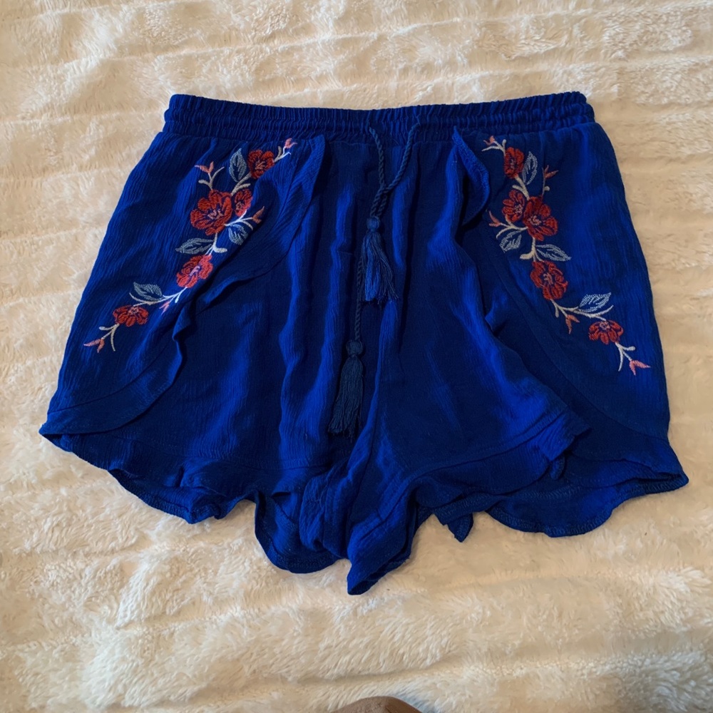 Blue short shorts